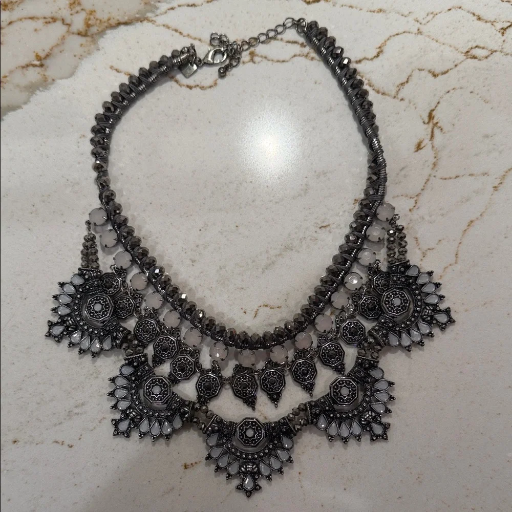 Park Lane Intricate Black and Silver Necklace - Picture 1 of 1